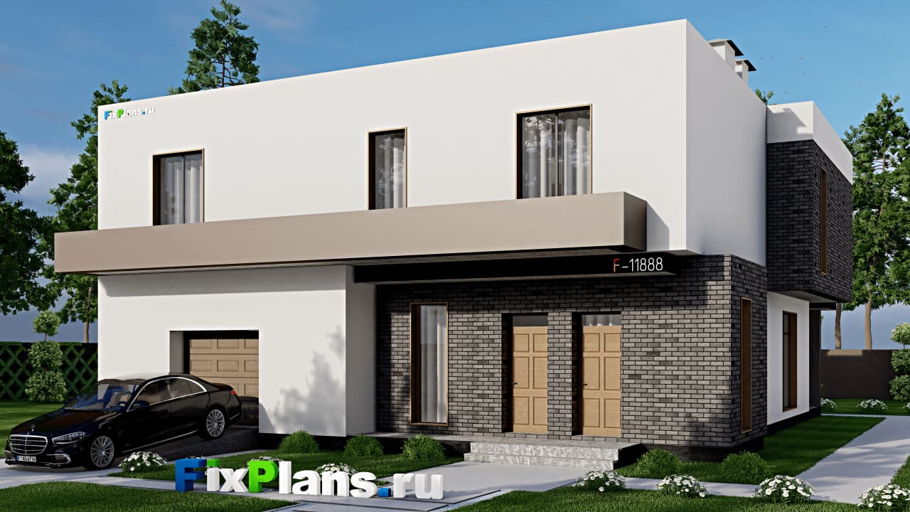 Двухэтажный дом F-11888 — фасад