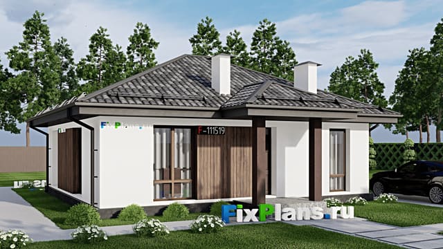 Одноэтажный дом F-11519
