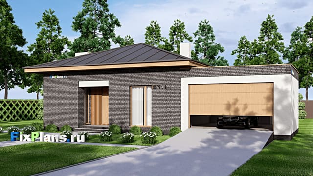 Одноэтажный дом F-16190